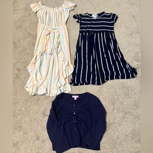 Girl Dress &‎ Cardigan Bundle Size 7, 7/8 & Small